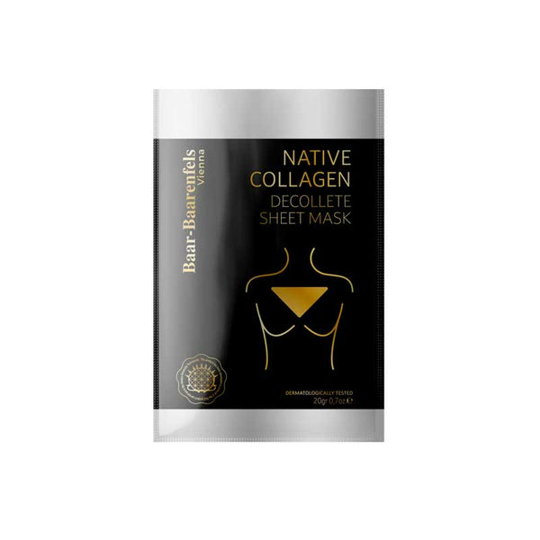 Pamper your décolleté with our Native Collagen and Hyaluronic Acid Sheet Mask. Rejuvenate and hydrate for a smoother, more youthful-looking skin.