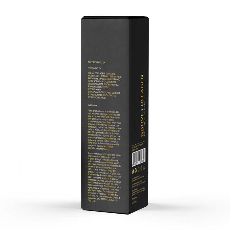 Unlock the secret to youthful skin with our Native Collagen and Retinol Serum. Achieve a smoother, firmer complexion with this powerful combination.
